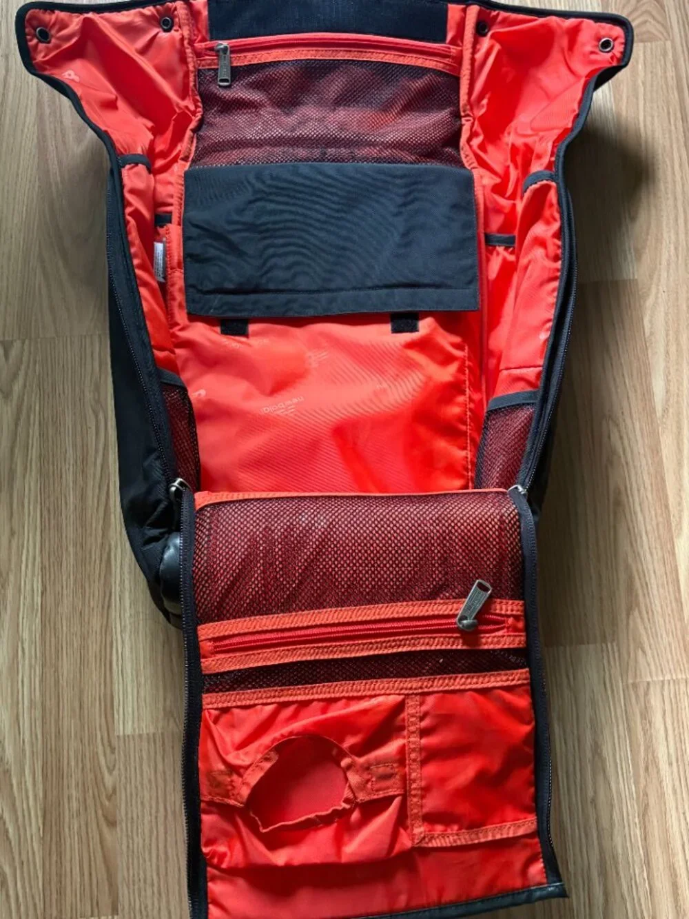New Balance Flight Bag Fold-Top Roll-Top Backpack Black 24L
